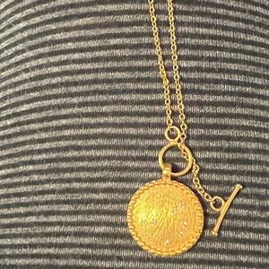 SATYA Sacred Sisterhood Constellation Pendant Necklace-White Topaz/18K Goldplate